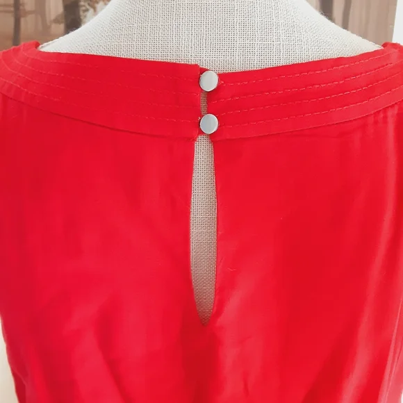 WHBM Fully Lined Flame Red Dress with Pockets Size XS - Picture 6 of 12